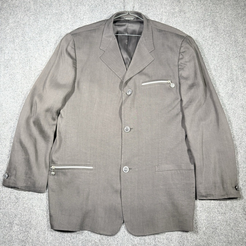 Gianni Versace men's blazer, size 56 (approx. US 46) Made in Italy Charcoal